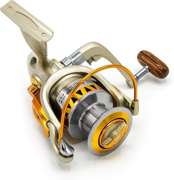 Rite Angler Fishing Reel Smooth Lightweight w/Collapsible Handle Spinning Reel