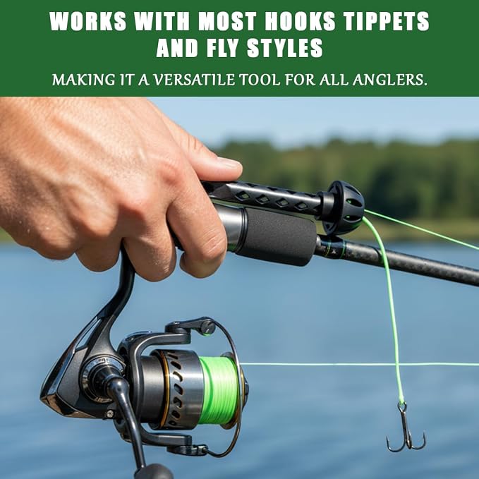 Magnetic Fly Threader, Fly Tying Tool, Magnetic Lifting Tools, Universal Knot Helper Knot Assist for Threading Hooks, Fishing Accessories, Easy-to-Install Fishing Accessories for Small Flies