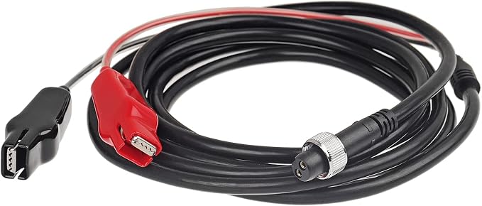 10Feet Electric Fishing Reel Power Cord Cable, Power Cable Connecting Battery to Reels Spool, Compatible with Daiwa Tanacom 1000 750 500, Seaborg 500MJ, Leobritz, Shimano, BeastMaster, ForceMaster