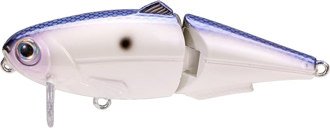 Strike King (HCWS2-741) Wake Shad Fishing Lure, Single Jointed Swimming Topwater Wakebait, 1-Ounce, Size 2 Treble Hooks, Hornet Blue