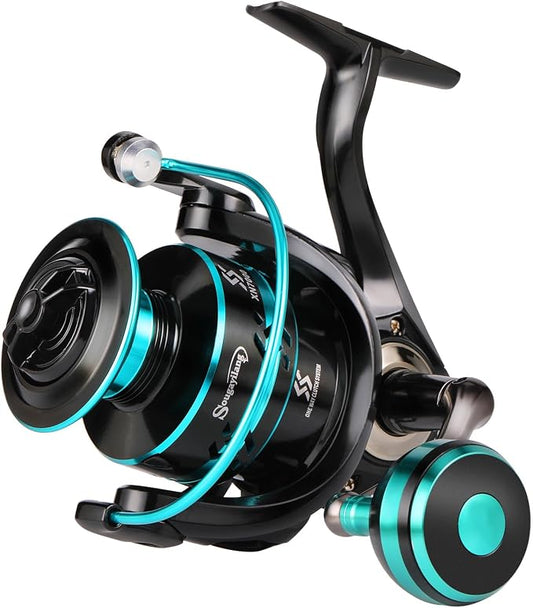 Sougayilang Spinning Reels Light Weight Ultra Smooth Powerful Fishing Reels Red & Blue & Golden