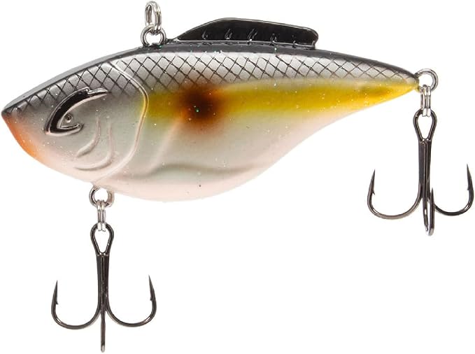 Bill Lewis Hammer-Trap - Freshwater Lifelike Lipless Crankbait Fishing Lure with Mustad Triple Grip Hooks, 3/8 Oz - 5/8 Oz