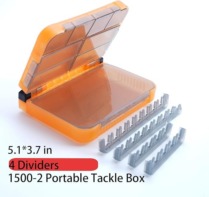 5 Pack Mini Plastic Tackle Boxes for Small Tackle Box Organizer, Ideal for Fishing Storage Containers, Kayak Fly Boxes Large