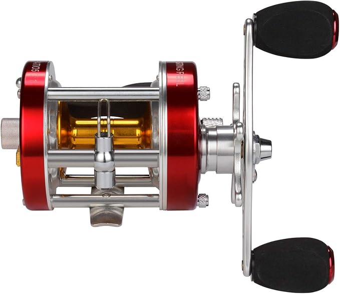 KastKing Rover Round Baitcasting Fishing Reel, Perfect Conventional Reel for Catfish, Salmon/Steelhead, Striper Bass and Inshore Saltwater Fishing Reel, Reinforced Metal Body