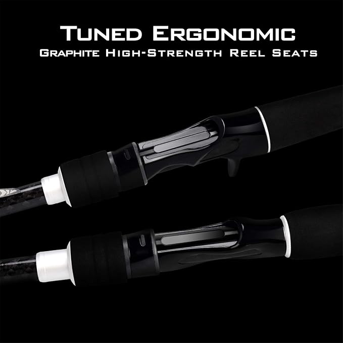 KastKing Perigee II Spinning & Casting Fishing Rods, Fuji O-Ring Line Guides, 24 Ton Carbon Fiber Casting and Spinning Rods - Two Pieces,Twin-Tip Rods