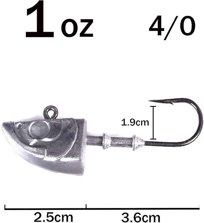 10Pcs Jig Heads Saltwater for Fishing Swimbait Saltwater Jig Heads Lures for Bass