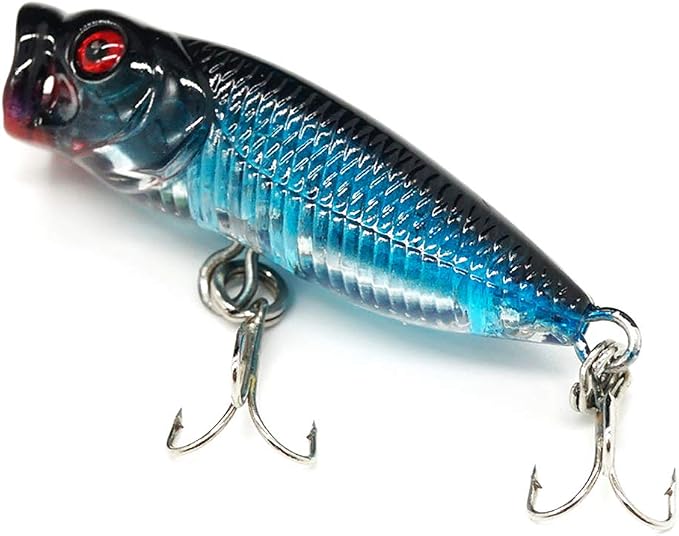Seasky Fishing Plug Lures Micro Popper Topwater Trout Attack in Freshwater
