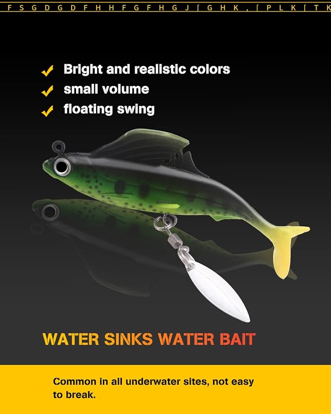 5 Arms Alabama Rig Fishing Lure, Umbrella Rig with Spinner for Striper, A-Rig for Boat Trolling Frashwater/Saltwater, with Soft Swimbait and Hooks for Bass Crappie Walleye Pickerel Trout Perch