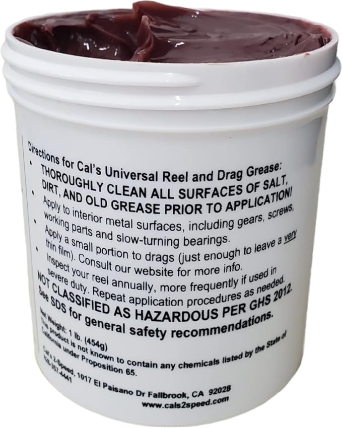 Cal's Universal Fishing Reel and Star Drag Grease Multi Use