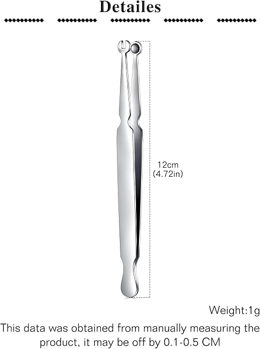 QWALIT Piercing Taper Threadless Insertion Tool - Titanium Labret Pin 16g, 18g, 20g
