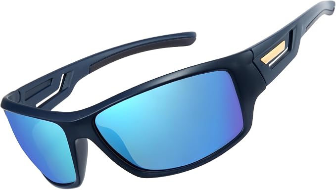 Sports Polarized Sunglasses Men Fishing Sunglasses See Fish in Water Wrap-around Glasses UV400