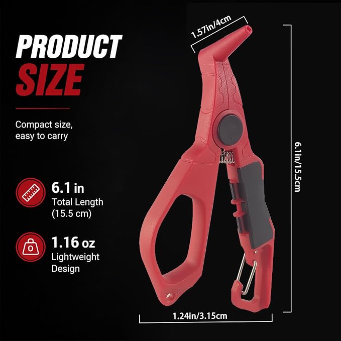 Eupheng Wacky Rig Worm Pliers,Wacky Rig Tools Soft Bait Pliers for 4" Senko,6.8" Flick Shake,Trick Worm,Fishing Worm Rig Kits,Clip Baits Utensil