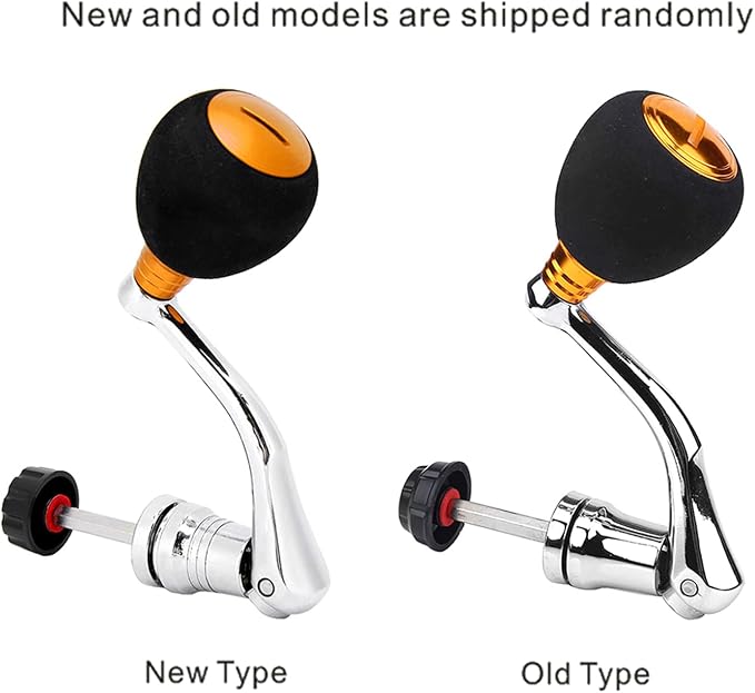 Tbest Fishing Spinning Reel Handle Metal Rocker Arm Reel Replacement Power Handle Grip