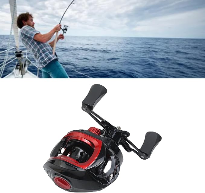 Metal Baitcasting Reel Lightweight Powerful Smooth, Long Cast Fishing Reel for Saltwater Freshwater, Anti Explosion Line Function, 7.2:1 Gear Ratio, 8kg Braking Force