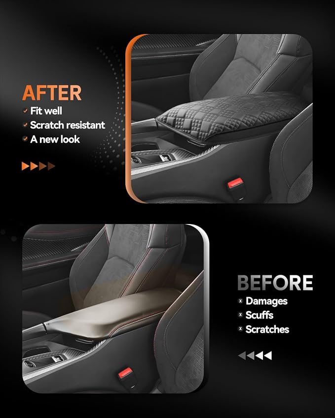 CDEFG for 2024 2025 2026 Dodge Charger Daytona Center Console Cover Armrest Box Cover for Charger Daytona (R/T, Scat Pack) Accessories Console Arm Rest Protector Thickened