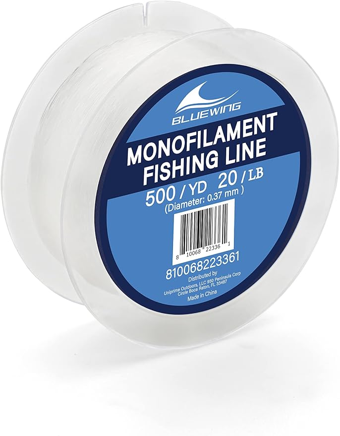 BLUEWING Monofilament Fishing Line Clear Mono Fish Wire Thin Diameter String 6-400 lbs, 50-3000 Yards