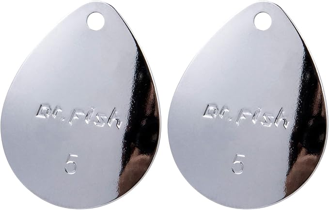 Dr.Fish 30 Pack Fishing Spinner Blades Colorado Willow Kit Gold Silver Spinner Lure Making Parts Accessories DIY Spinnerbait Inline Spinner Walleye Rigs