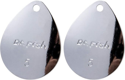 Dr.Fish 30 Pack Fishing Spinner Blades Colorado Willow Kit Gold Silver Spinner Lure Making Parts Accessories DIY Spinnerbait Inline Spinner Walleye Rigs