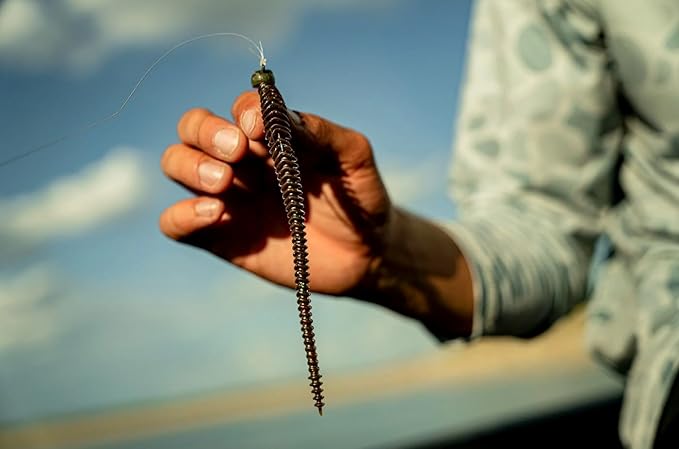 6th Sense – Boosa Shakey Worm – Alternating Ribbed Body, Flexible Movement, Bulbous Tail Action (10/pk) - Made in The USA
