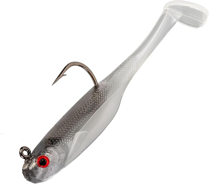 Strike King Homing Minnow Fishing Lure, Pre-Rigged Soft Plastic Swimbait, 3-Pack