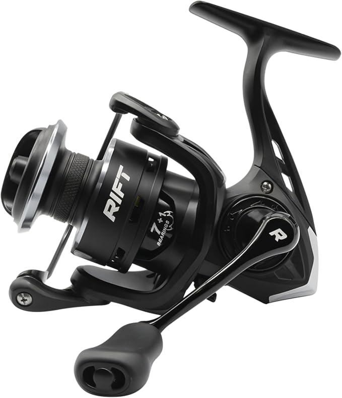 RIFT Chasm Spinning Reel, Carbon Disc Drag System, 5.2:1 Gear Ratio, 7+1 Stainless Steel Ball Bearings, CNC Aluminum Spool, Knurled Spool Center, Ambidextrous
