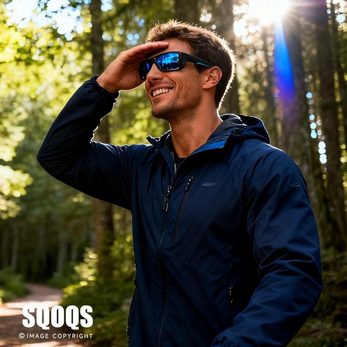 3Pack Polarized Sports Sunglasses for Men, Wrap Around Frame UV400 Goggles Sun Glasses for Cycling Fishing Driving