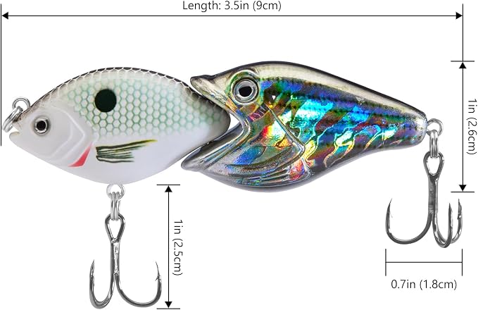 BASSROCK Fish Group Single Jointed Swimbait Bass Fishing Lure Hard Bait 3.5” 11/16oz