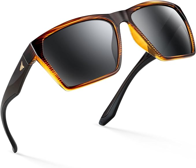 KastKing Beartrap Polarized Sports Fishing Sunglasses, With PuriVex Protective Lens Coating, Square Frame Design, Men Women