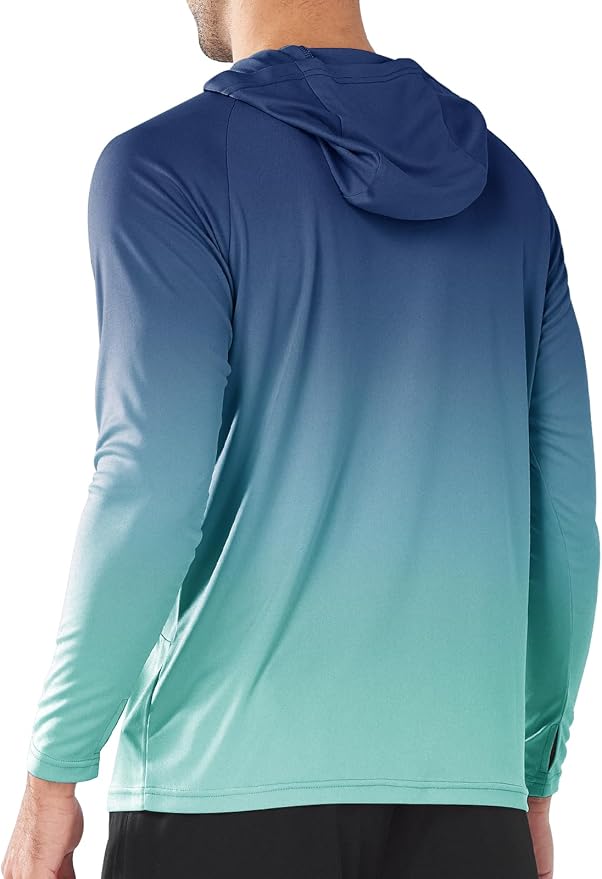 NORTHYARD Men's UPF 50+ Rash Guard Hoodie Long Sleeve Sun Protection Shirt Fishing Swim Beach Hiking Quick Dry Lightweight