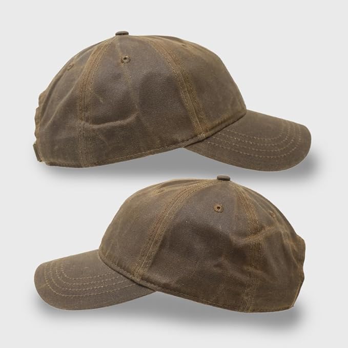 Genuine Waxed Canvas Hat – Adjustable Unstructured Cap for Men & Women, Durable, Weather-Resistant