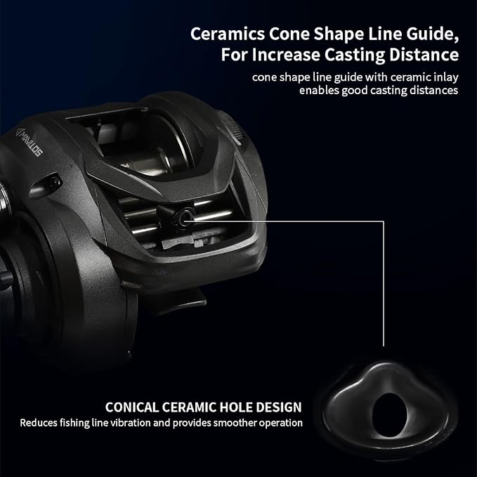 Baitcasting Reel,Ultralight 5oz Carbon Frame BFS Casting Reels, 20 Level Magnetic Brake System, 7.1:1 Gear Ratio,9+1 Stainless Steel Bearings, Fishing Bass Trout Crappie