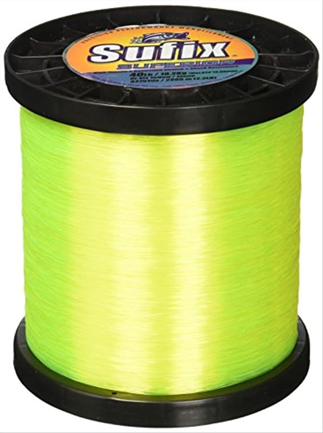 Sufix Superior Spool Size Fishing Line ( 130-Pound), Hi-Vis Yellow (647-700)