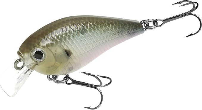Lucky Craft LC 0.5 Squarebill Crankbait, Silent Fishing Lure for Bass Trout and Pike, Made in Japan, Freshwater Fishing Gear, Hard Bait Bass Lures