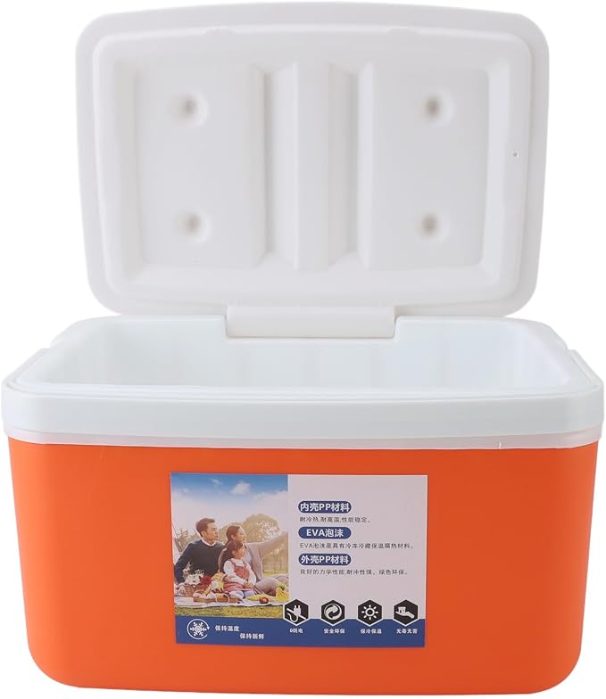 Insulated Portable Cooler Efficient Warm Cold Insulation Portable Hard Cooler Box Ice Cooler for Camping Picnic Beach Drink Beverage Fishing