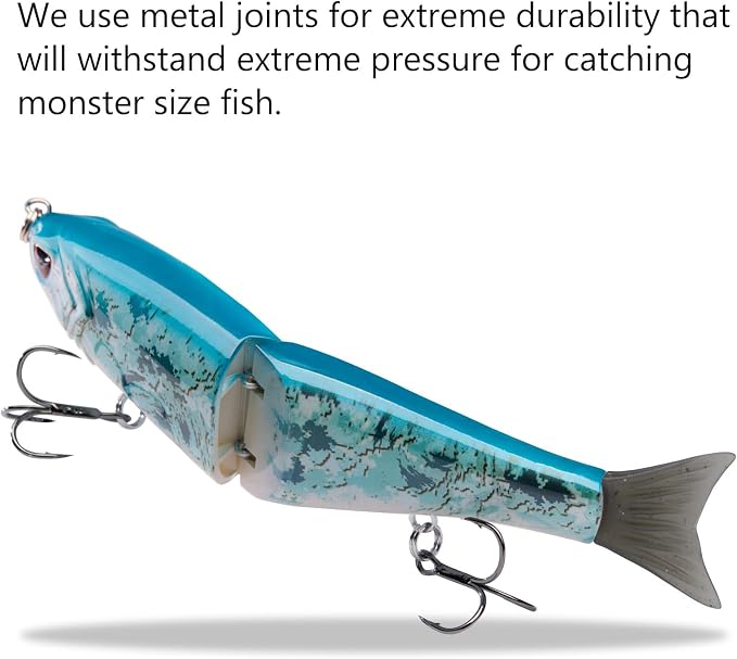 Bassdash SwimShad Glide Baits Jointed Swimbait Bass Pike Salmon Trout Muskie Fishing Lure