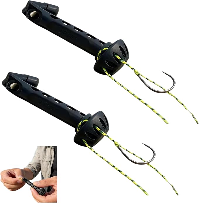 2PCS Fly Fishing Magnetic Fly Threader, Fishing Accessory to Easily Rig Small Flies & Tippet on Water, Make Fly Tying Simpler, Works with Most Hooks, tippets, and Fly Styles