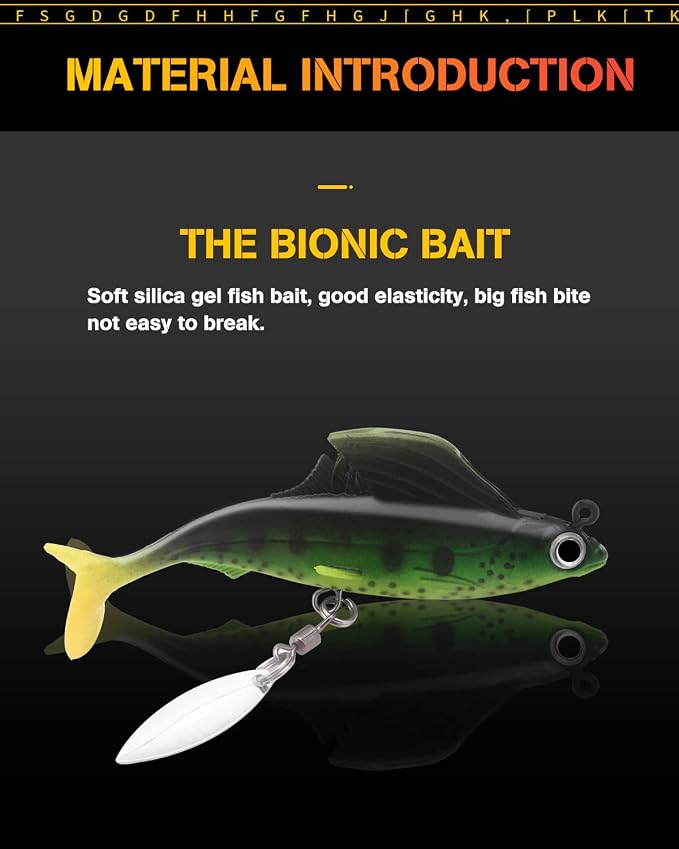 5 Arms Alabama Rig Fishing Lure, Umbrella Rig with Spinner for Striper, A-Rig for Boat Trolling Frashwater/Saltwater, with Soft Swimbait and Hooks for Bass Crappie Walleye Pickerel Trout Perch
