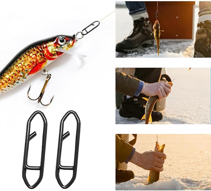 50 Pack Fishing Speed Clips, High Strength Stainless Steel Speed Clip, Fishing Stealth Power Speed Clips, Stainless Steel Quick Change Clip, Fishing Clips Quick Change