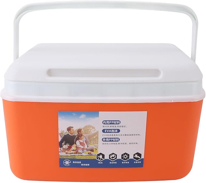 Insulated Portable Cooler Efficient Warm Cold Insulation Portable Hard Cooler Box Ice Cooler for Camping Picnic Beach Drink Beverage Fishing