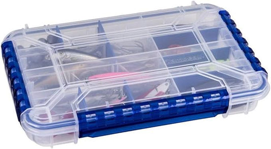 Flambeau Outdoors WP4005 Waterproof Fishing - Includes 11 Dividers, 16 Compartments, Waterproof Clear Fishing Lure Organizer, Ultimate Tuff Tainer with Zerust Dividers - 10.79" L x 7.20" W x 1.89" D