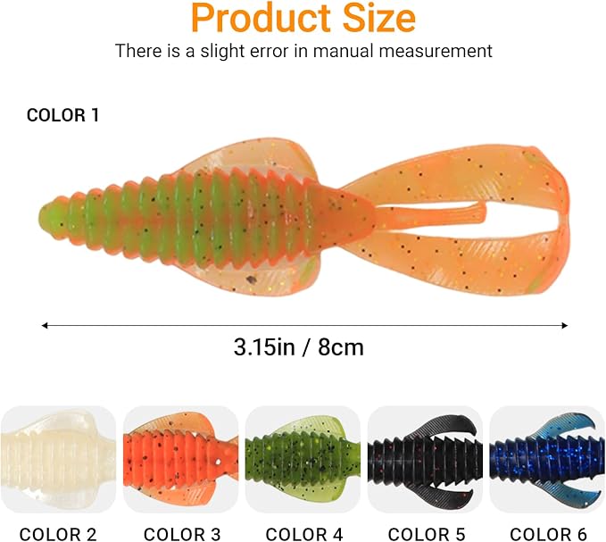 Soft Fishing Lures Set - 20pcs/50pcs/60pcs Floating Worm Baits for Freshwater & Saltwater, Lifelike Slow-Sinking Design, Ideal for Bass Fishing