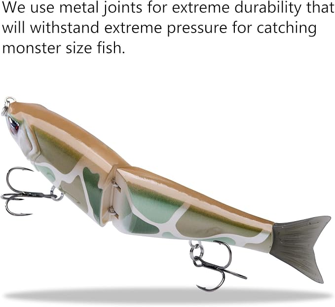 Bassdash SwimShad Glide Baits Jointed Swimbait Bass Pike Salmon Trout Muskie Fishing Lure