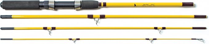 Eagle Claw Pack-It Spin-Fly Rod 4Pc 7'6, Glass, Model:PK601-7'6