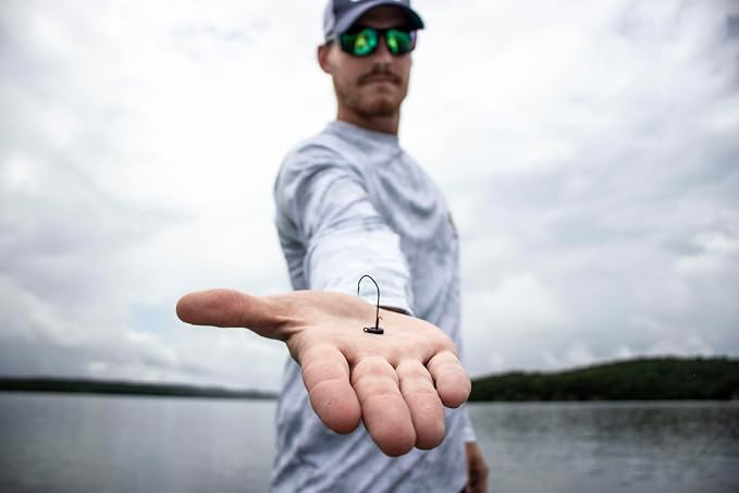 Strike King (TGNH316-1) Tour Grade Ned Rig Head Fishing Lure, 10 - Black, 3/16 oz, Unique Head Shape