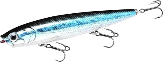 LUCKY CRAFT Gunfish 95 3 Hook Freshwater Fishing Lures and Bait for Bass Fish, Topwater Fish Line, Surface Bait with Treble Hooks, Fishing Gear for Tackle Box