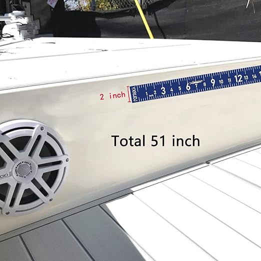 51 Inch Fishing Ruler Adhesive Waterproof Fishing Measuring Tape Tool for Boat Reflective Boat Ruler Sticker Glow Tape in The Dark