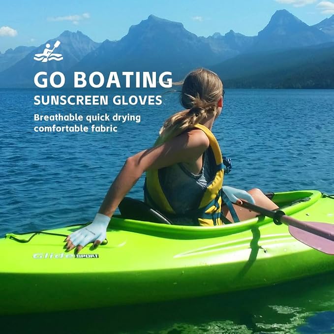 Unisex UV Protective Fingerless Gloves UPF 50+ Summer Sun Glove for Outdoor Fishing Cycling Hiking Driving Kayaking