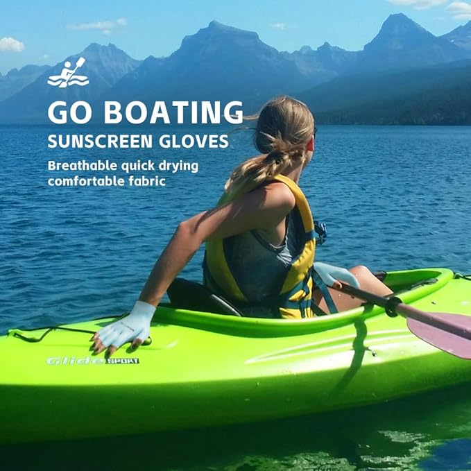 Unisex UV Protective Fingerless Gloves UPF 50+ Summer Sun Glove for Outdoor Fishing Cycling Hiking Driving Kayaking