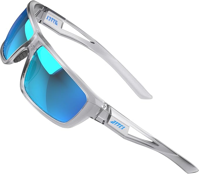 ATTCL Polarized Sunglasses Men Sports: UV Protection Lightweight TR90 Frame Anti-Slip Wrap-Around for Driving Fishing Golf