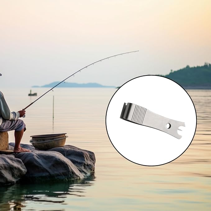 3 Pcs Fishing Line Cutter Nipper Set with Hook Eye Cleaner, Stainless Steel Fly Fishing Line Clippers, Multi-Purpose Cutting Tool for Braid/Mono, Sharp Cutting Nipper Accessories